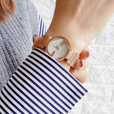 Gucci G Interlocking Mother of Pearl Dial Rose Gold Steel Strap Watch For Women - YA133515 Authentic Buy Shop Now