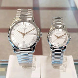 Gucci G Timeless Silver Dial Silver Steel Strap Watch For Women - YA126523 Authentic Buy Shop Now
