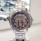 Maserati Successo Chronograph Silver Dial Silver Steel Strap Watch For Men - R8873621004 Authentic Buy Shop Now