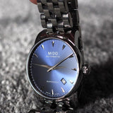Mido Baroncelli II Automatic Blue Dial Silver Steel Strap Watch For Men - M8600.4.15.1 Authentic Buy Shop Now