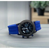 Burberry Sports Chronograph Black Dial Blue Rubber Strap Watch for Men - BU7714 Authentic Buy Shop Now