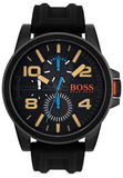 Hugo Boss Orange Detroit Analog Black Dial Black Silicone Strap Watch For Men - 1550011 Authentic Buy Shop Now
