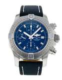 Breitling Avenger Chronograph 43 Blue Dial Blue Nylon Strap Watch for Men - A13385101C1X1 Authentic Buy Shop Now
