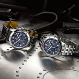 Breitling Avi Chronograph 42 Tribute to Vought F4U Corsair Blue Dial Silver Steel Strap Watch for Men - A233801A1C1A1 Authentic Buy Shop Now