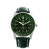 Breitling Navitimer Automatic 41mm Green Dial Green Leather Strap Watch for Men - A17326361L1P1 Authentic Buy Shop Now