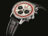 Breitling Navitimer B01 Chronograph 43 Boeing 747 White Dial Black Leather Strap Watch for Men - AB01383B1G1P1 Authentic Buy Shop Now