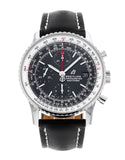 Breitling Navitimer 1 Chronograph 41mm Automatic Black Dial Black Leather Strap Mens Watch - A13324121B1P1 Authentic Buy Shop Now