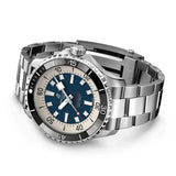 Breitling Superocean Automatic 44mm Blue Dial Silver Steel Strap Watch for Men - A17376211C1A1 Authentic Buy Shop Now