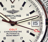Breitling Colt 44mm Automatic Silver Dial Black Leather Mens Watch - A1731311/G820/428X Authentic Buy Shop Now