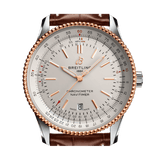 Breitling Navitimer Automatic 41mm White Dial Brown Leather Strap Mens Watch - U17326241G1P1 Authentic Buy Shop Now