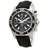 Breitling Superocean Chronograph II 44mm Automatic Black Dial Black Leather Strap Mens Watch - A1334102/BA84 Authentic Buy Shop Now