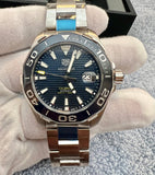 Tag Heuer Aquaracer Calibre 5 Blue Dial Silver Steel Strap Watch for Men - WAY201B.BA0927 Authentic Buy Shop Now