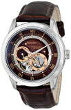Bulova Classic Skeleton Automatic Brown Dial Brown Leather Strap Watch for Men - 96A120 Authentic Buy Shop Now