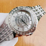 Bulova Phantom Crystal Silver Dial Silver Steel Strap Watch for Men - 96A236 Authentic Buy Shop Now