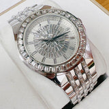Bulova Phantom Crystal Silver Dial Silver Steel Strap Watch for Men - 96A236 Authentic Buy Shop Now