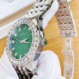 Bulova Phantom Classic Baguette Green Dial Silver Steel Strap Watch for Men - 96A253 Authentic Buy Shop Now