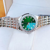 Bulova Phantom Classic Baguette Green Dial Silver Steel Strap Watch for Men - 96A253 Authentic Buy Shop Now