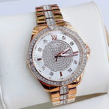 Bulova Crystal Collection Silver Dial Rose Gold Steel Strap Watch for Women - 98L229 Authentic Buy Shop Now