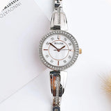 Bulova Crystals Mother of Pearl Dial Two Tone Steel Strap Watch for Women - 98X108 Authentic Buy Shop Now