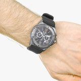Bulova Marine Star Chronograph Black Dial Black Rubber Strap Watch for Men - 98B127 Authentic Buy Shop Now
