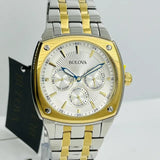 Bulova Classic Multi Function Silver Dial Two Tone Steel Strap Watch for Men - 98C142 Authentic Buy Shop Now