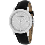 Burberry The City White Dial Black Leather Strap Watch for Men - BU9008 Authentic Buy Shop Now