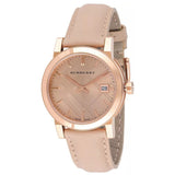 Burberry The City Beige Dial Beige Leather Strap Watch for Women - BU9109 Authentic Buy Shop Now