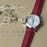Burberry The City Silver Dial Red Strap Watch for Women - BU9232 Authentic Buy Shop Now