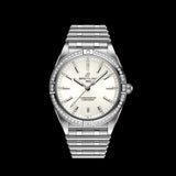Breitling Chronomat Automatic 36 Diamonds White Dial Silver Steel Strap Watch for Women - A10380591A1A1 Authentic Buy Shop Now