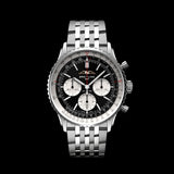 Breitling Navitimer B01 Chronograph 43 Black Dial Silver Steel Strap Watch for Men - AB0138211B1A1 Authentic Buy Shop Now
