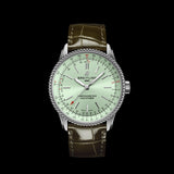 Breitling Navitimer Automatic 35 Green Dial Green Leather Strap Watch for Women - A17395361L1P1 Authentic Buy Shop Now