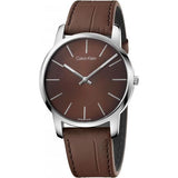 Calvin Klein City Brown Dial Brown Leather Strap Watch for Men - K2G211GK Authentic Buy Shop Now