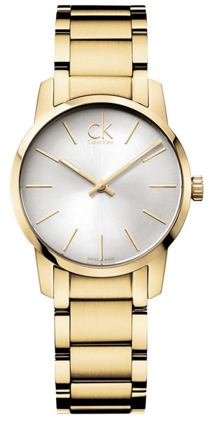 Calvin Klein City White Dial Gold Steel Strap Watch for Women - K2G23546 Authentic Buy Shop Now