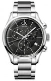 Calvin Klein Masculine Chronograph Black Dial Silver Steel Strap Watch for Men - K2H27104 Authentic Buy Shop Now