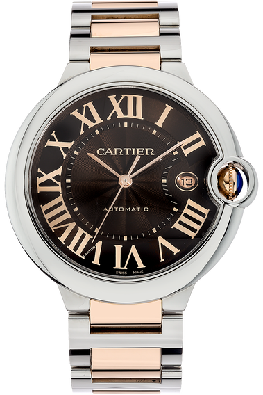 Cartier Ballon Bleu de Cartier Brown Dial Two Tone Steel Strap Watch for Men - W6920032 Authentic Buy Shop Now