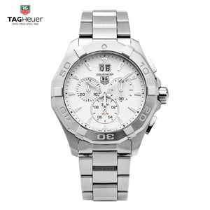 Tag Heuer Aquaracer White Dial Silver Steel Strap Watch for Men - CAY1111.BA0927 Authentic Buy Shop Now