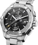 Tag Heuer Aquaracer Automatic Chronograph Black Dial Silver Steel Strap Watch for Men - CAY2110.BA0927 Authentic Buy Shop Now