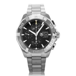 Tag Heuer Aquaracer Automatic Chronograph Black Dial Silver Steel Strap Watch for Men - CAY2110.BA0927 Authentic Buy Shop Now