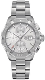 Tag Heuer Aquaracer Caliber 16 Automatic Chronograph White Dial Silver Steel Strap Watch for Men - CAY2111.BA0927 Authentic Buy Shop Now