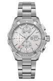 Tag Heuer Aquaracer Caliber 16 Automatic Chronograph White Dial Silver Steel Strap Watch for Men - CAY2111.BA0927 Authentic Buy Shop Now
