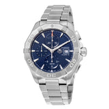 Tag Heuer Aquaracer Caliber 16 Automatic Chronograph Blue Dial Silver Steel Strap Watch for Men - CAY2112.BA0927 Authentic Buy Shop Now