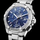 Tag Heuer Aquaracer Caliber 16 Automatic Chronograph Blue Dial Silver Steel Strap Watch for Men - CAY2112.BA0927 Authentic Buy Shop Now