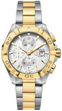 Tag Heuer Aquaracer Caliber 16 Automatic White Dial Two Tone Steel Strap Watch for Men - CAY2121.BB0923 Authentic Buy Shop Now