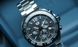 Tag Heuer Formula 1 Chronograph Black Dial Silver Steel Strap Watch for Men - CAZ1010.BA0842 Authentic Buy Shop Now