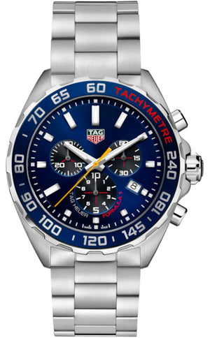 Tag Heuer Formula 1 Red Bull Racing Chronograph Blue Dial Silver Steel Strap Watch for Men - CAZ101AK.BA0842 Authentic Buy Shop Now