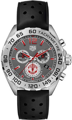 Tag Heuer Formula 1 Manchester United Special Edition Grey Dial Black Silicone Strap Watch for Men - CAZ101M.FT8024 Authentic Buy Shop Now