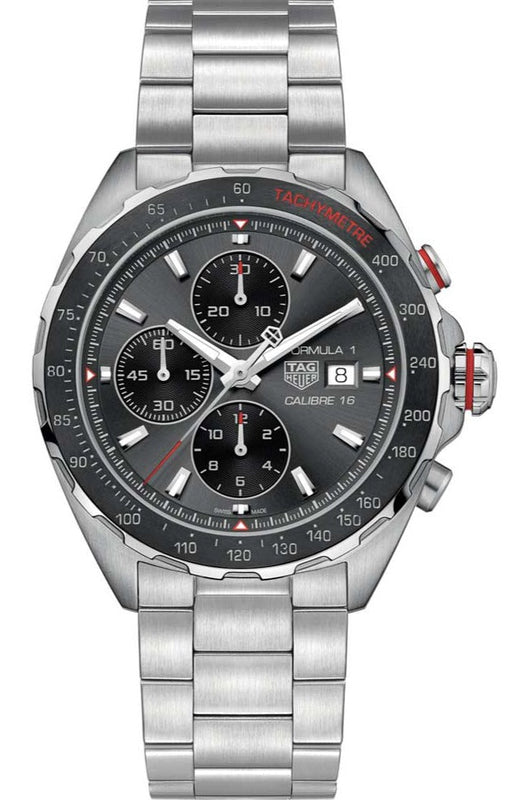 Tag Heuer Formula 1 Automatic Chronograph Grey Dial Silver Strap Watch for Men - CAZ2012.BA0876 Authentic Buy Shop Now