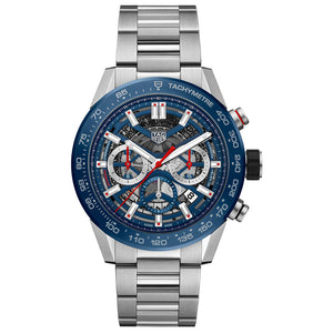 Tag Heuer Carrera Chronograph Blue Dial Silver Steel Strap Watch for Men - CBG2A11.BA0654 Authentic Buy Shop Now