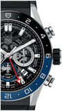 Tag Heuer Carrera Automatic Chronograph Steel & Ceramic Black Dial Black Rubber Strap Watch for Men - CBG2A1Z.FT6157 Authentic Buy Shop Now