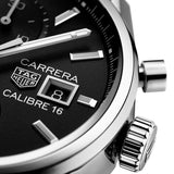 Tag Heuer Carrera Automatic Chronograph Black Dial Silver Steel Strap Watch for Men - CBK2110.BA0715 Authentic Buy Shop Now